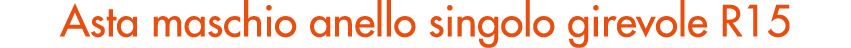 Asta maschio anello singolo girevole R15