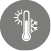 Termometro con simboli di sole e fiocco di neve che rappresentano temperature calde e fredde su sfondo grigio. Descrizione generata da AI