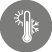 Termometro con simboli di sole e fiocco di neve che rappresentano temperature calde e fredde su sfondo grigio. Descrizione generata da AI